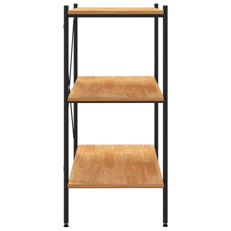 vidaXL fekete és tölgyfa 3 szintes polcrendszer 80x40x92 cm