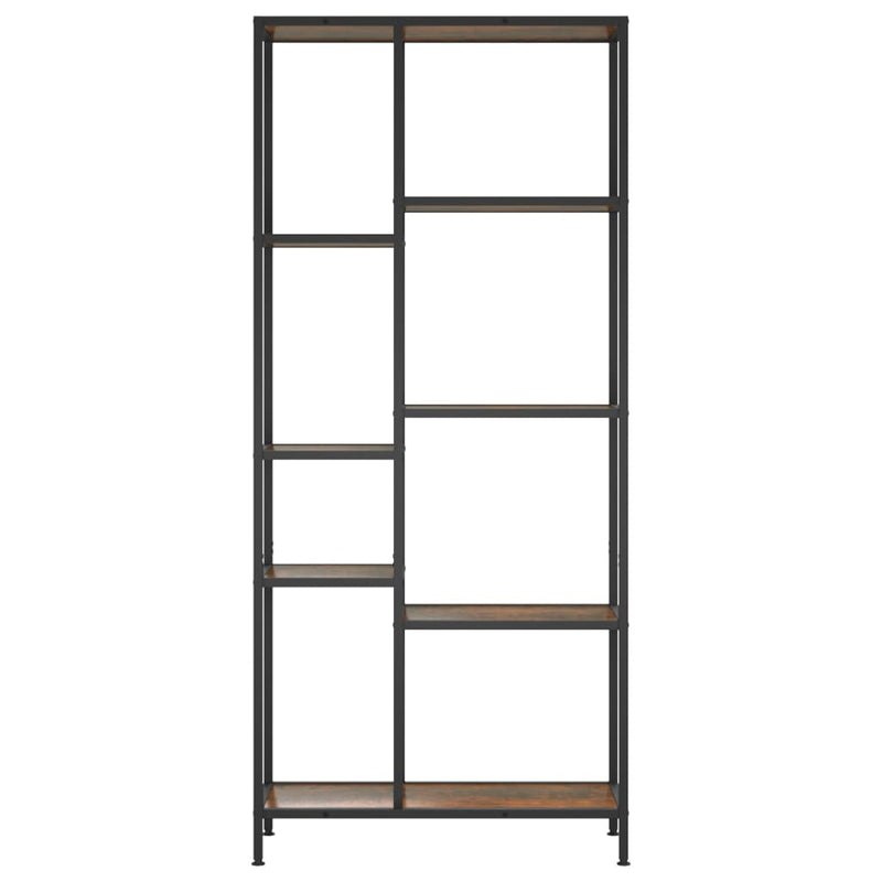 vidaXL acél és szerelt fa könyvespolc 80x30x180 cm