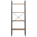 vidaXL 4 szintes sötétbarna és fekete állópolc 56 x 35 x 140 cm