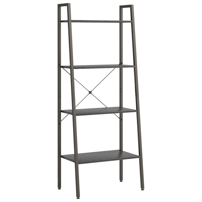 vidaXL 4 szintes fekete állópolc 56 x 35 x 140 cm
