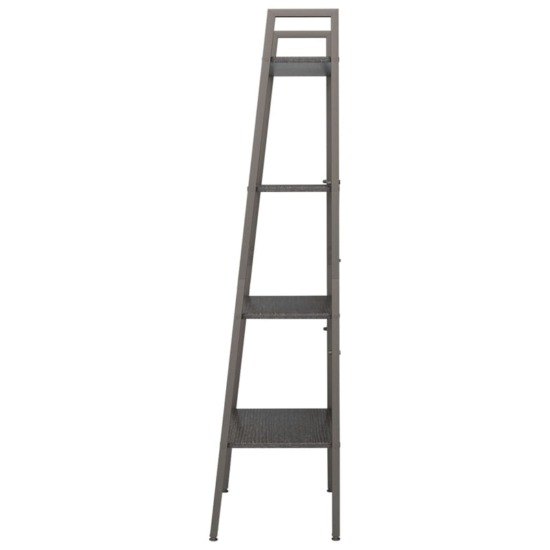 vidaXL 4 szintes fekete állópolc 56 x 35 x 140 cm