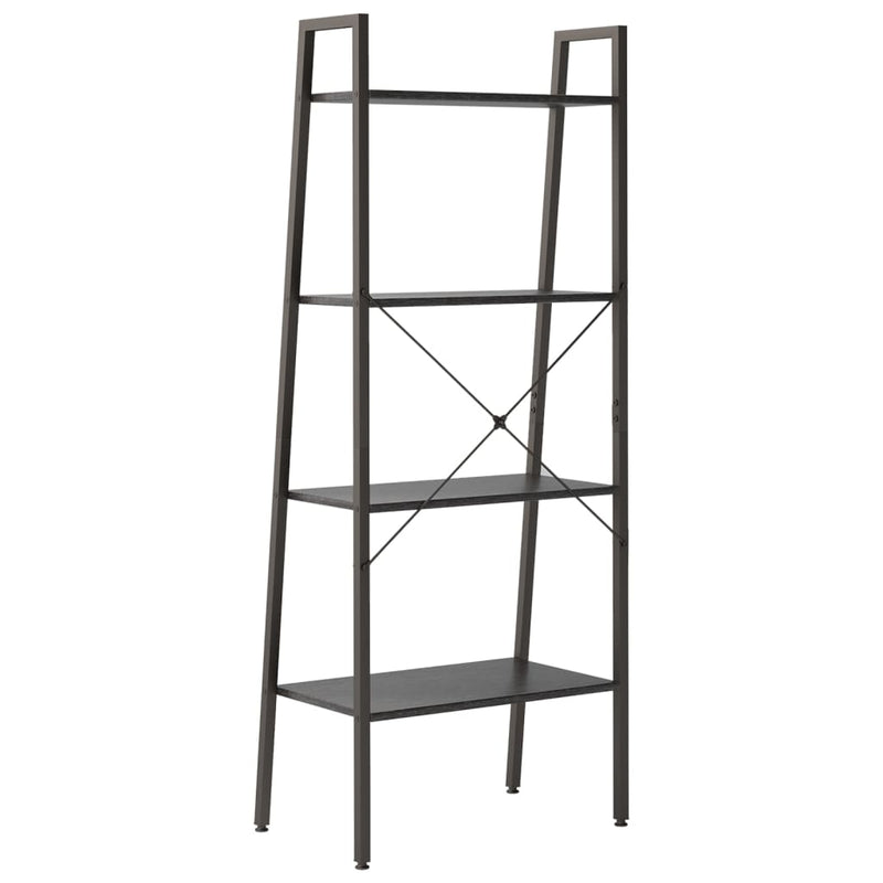 vidaXL 4 szintes fekete állópolc 56 x 35 x 140 cm
