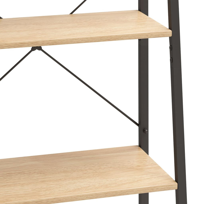 vidaXL 5-szintes világosbarna-fekete állópolc 56x35x174 cm