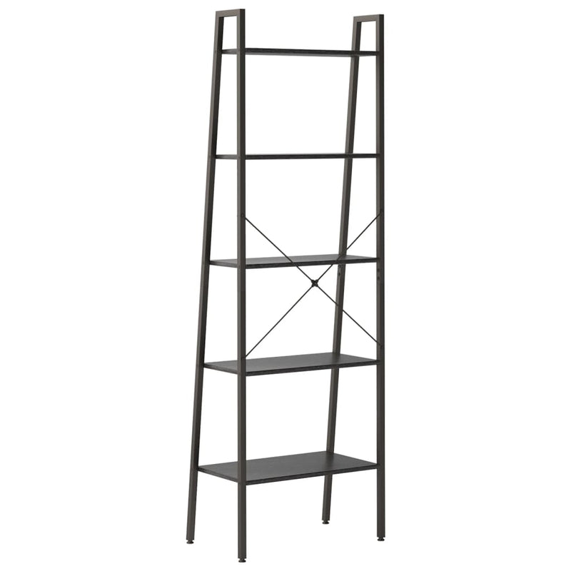 vidaXL 5 szintes fekete állópolc 56 x 35 x 174 cm
