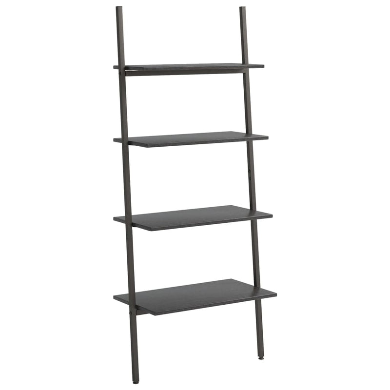 vidaXL 4 szintes fekete létrapolc 64 x 34 x 150,5 cm