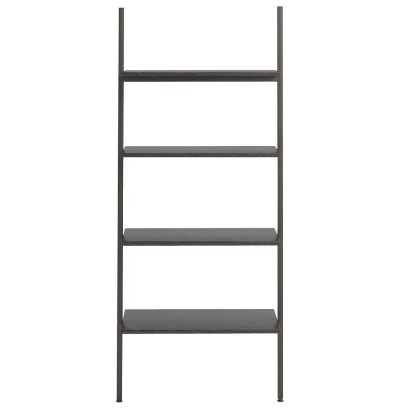 vidaXL 4 szintes fekete létrapolc 64 x 34 x 150,5 cm