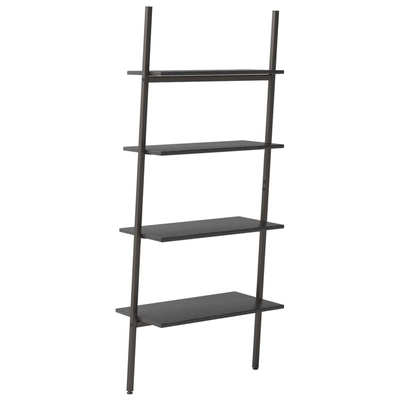 vidaXL 4 szintes fekete létrapolc 64 x 34 x 150,5 cm
