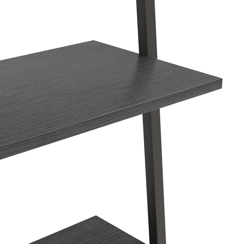 vidaXL 4 szintes fekete létrapolc 64 x 34 x 150,5 cm