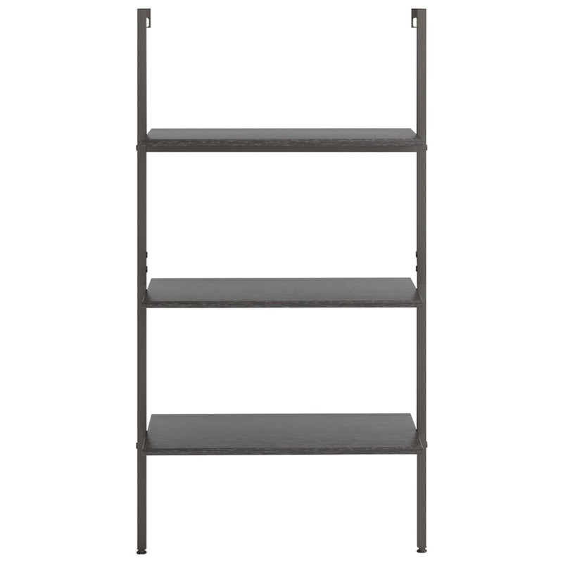 vidaXL 3 szintes fekete létrapolc 64 x 35 x 120,5 cm