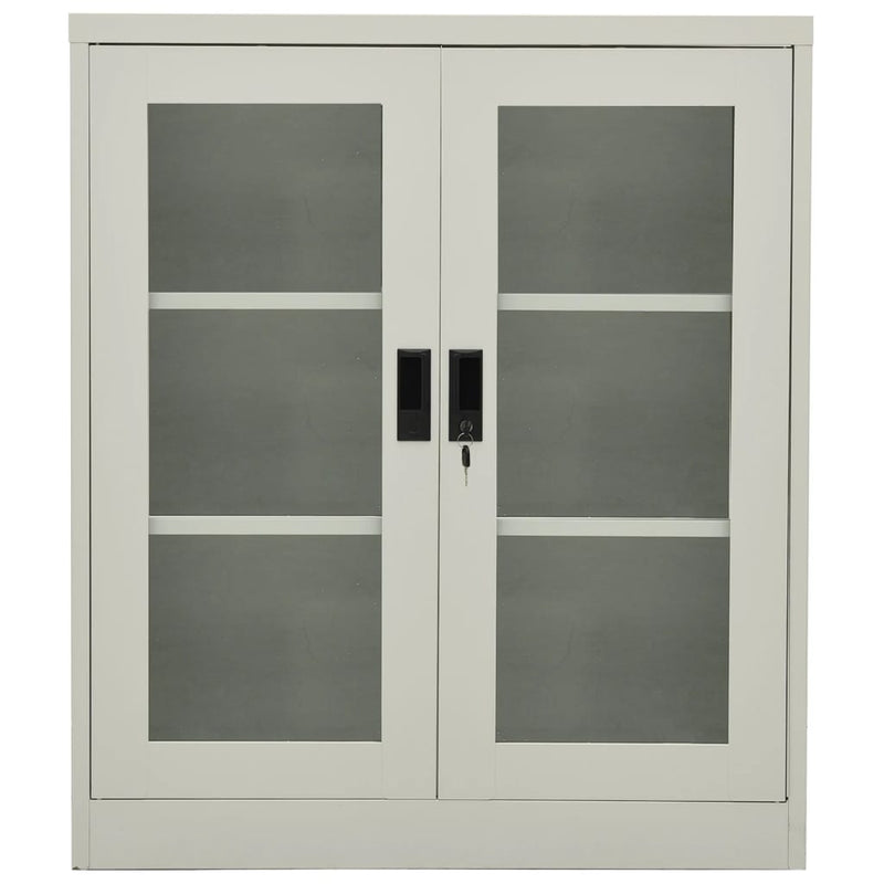 vidaXL világosszürke acél irodai szekrény 90 x 40 x 105 cm