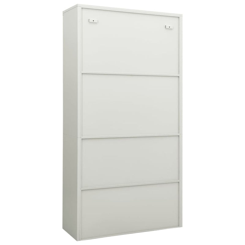 vidaXL világosszürke acél irodai szekrény 90 x 40 x 180 cm