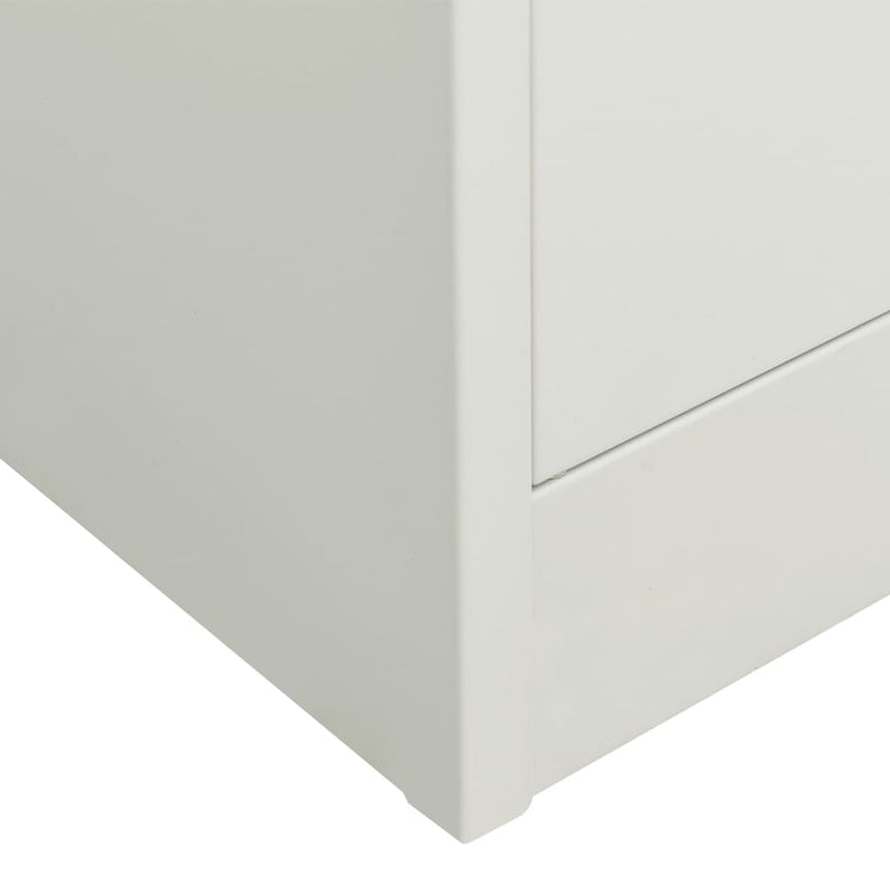 vidaXL világosszürke acél irodai szekrény 90 x 40 x 180 cm
