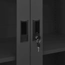 vidaXL antracitszürke acél irodai szekrény 90 x 40 x 180 cm