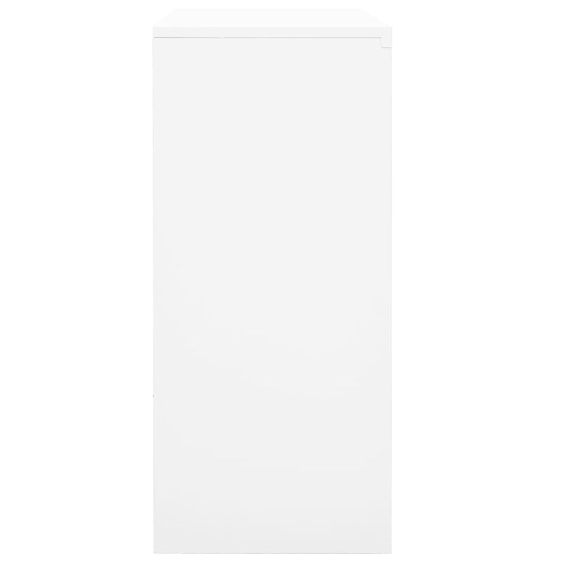 vidaXL fehér acél tolóajtós irodai szekrény 90 x 40 x 90 cm