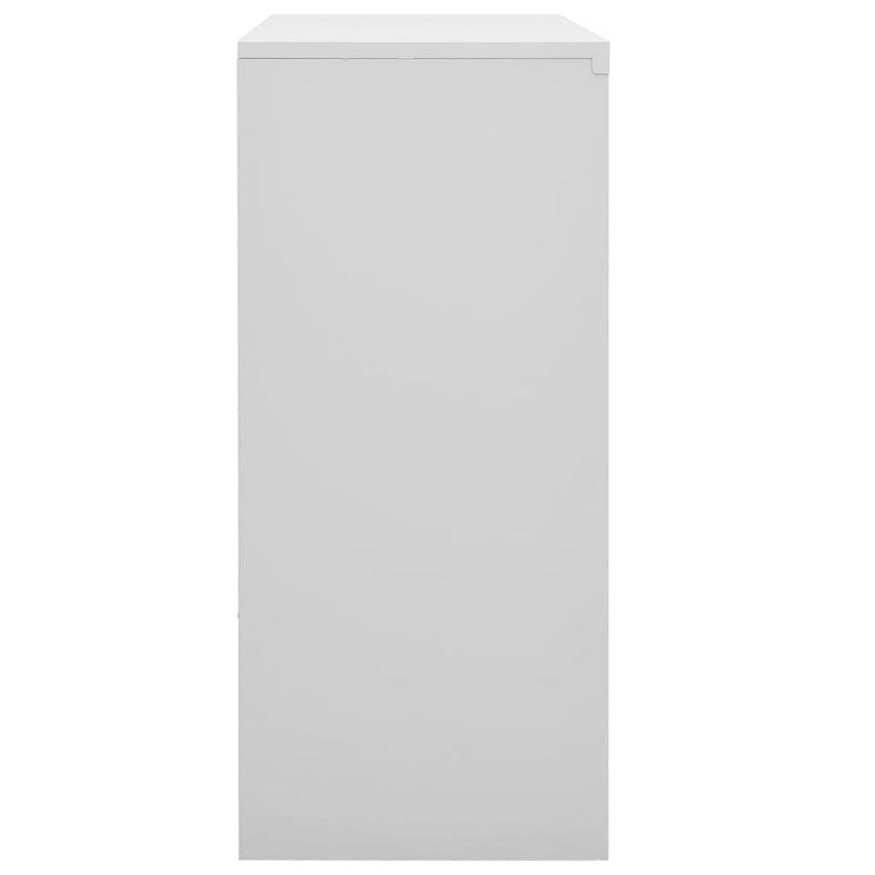 vidaXL világosszürke acél tolóajtós irodai szekrény 90 x 40 x 90 cm