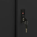 vidaXL fekete acél tolóajtós irodai szekrény 90 x 40 x 90 cm