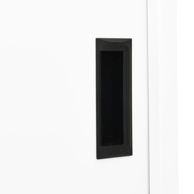 vidaXL fehér acél tolóajtós irodai szekrény 90 x 40 x 180 cm