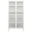 vidaXL fehér acél és edzett üveg vitrin 90 x 40 x 180 cm