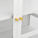 vidaXL fehér acél és edzett üveg vitrin 90 x 40 x 180 cm