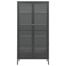 vidaXL antracitszürke acél és edzett üveg vitrin 90 x 40 x 180 cm