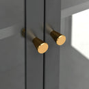 vidaXL antracitszürke acél és edzett üveg vitrin 90 x 40 x 180 cm