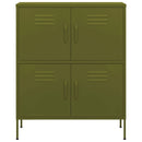 vidaXL olívazöld acél tárolószekrény 80 x 35 x 101,5 cm