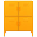 vidaXL mustársárga acél tárolószekrény 80 x 35 x 101,5 cm