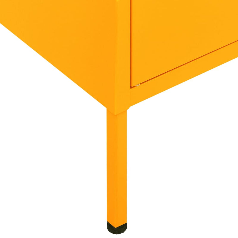 vidaXL mustársárga acél tárolószekrény 80 x 35 x 101,5 cm