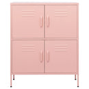 vidaXL rózsaszín acél tárolószekrény 80 x 35 x 101,5 cm