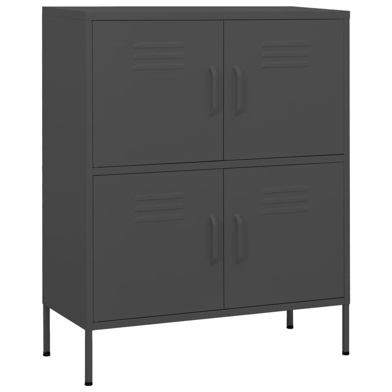 vidaXL antracitszürke acél tárolószekrény 80 x 35 x 101,5 cm