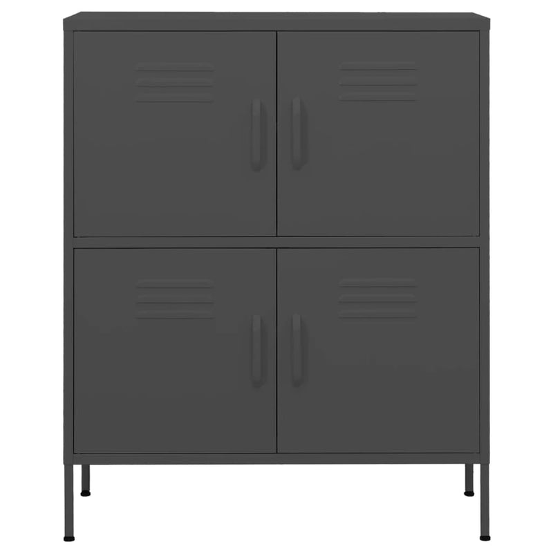 vidaXL antracitszürke acél tárolószekrény 80 x 35 x 101,5 cm
