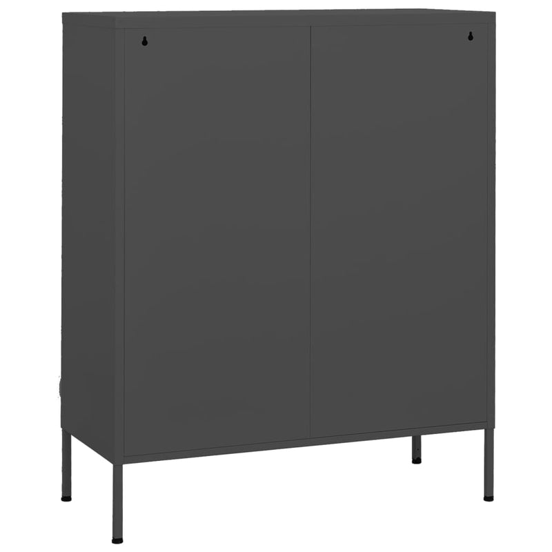vidaXL antracitszürke acél tárolószekrény 80 x 35 x 101,5 cm