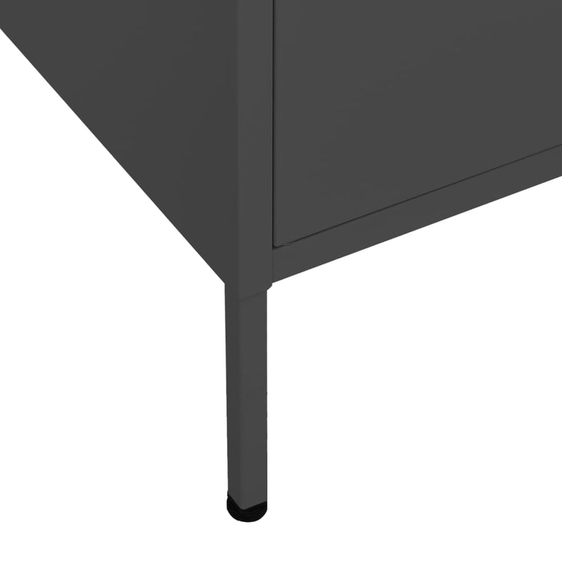 vidaXL antracitszürke acél tárolószekrény 80 x 35 x 101,5 cm
