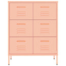 vidaXL rózsaszín acél fiókos szekrény 80 x 35 x 101,5 cm