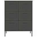 vidaXL antracitszürke acél fiókos szekrény 80 x 35 x 101,5 cm