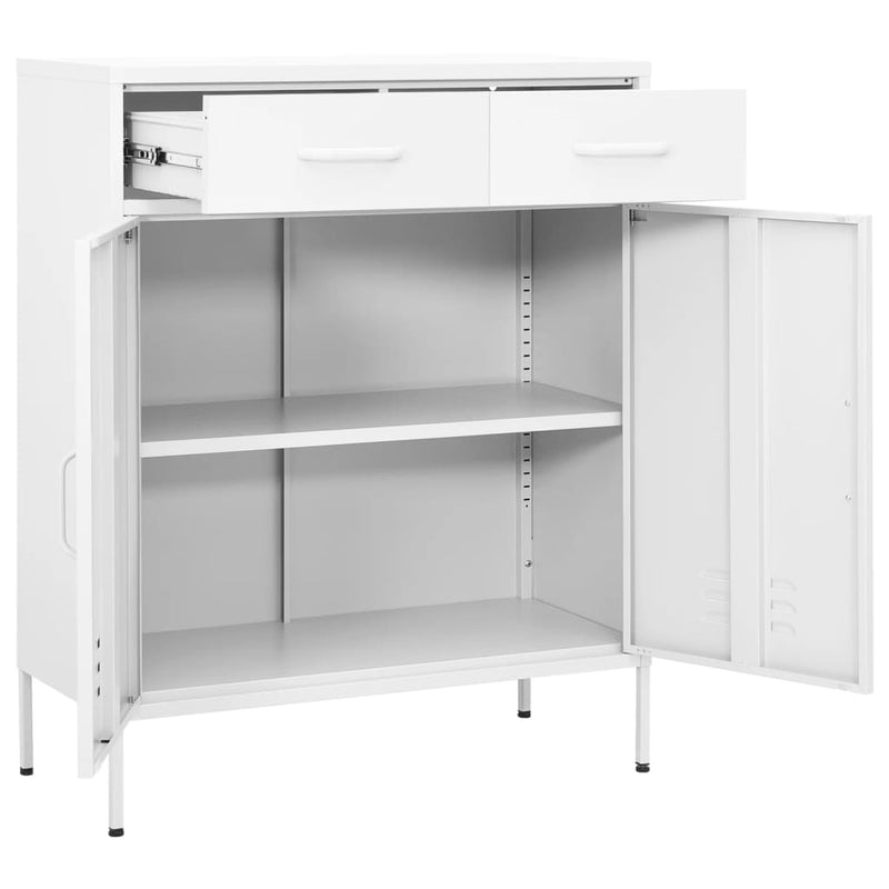 vidaXL fehér acél tárolószekrény 80 x 35 x 101,5 cm