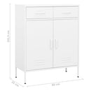 vidaXL fehér acél tárolószekrény 80 x 35 x 101,5 cm