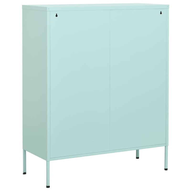 vidaXL mentazöld acél tárolószekrény 80 x 35 x 101,5 cm