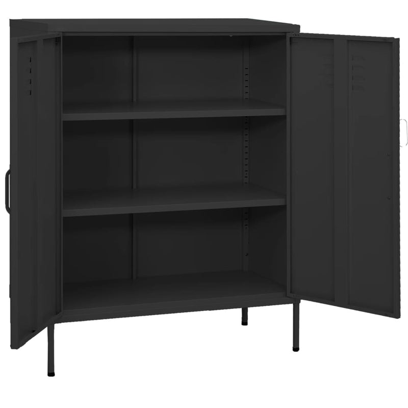 vidaXL antracitszürke acél tárolószekrény 80 x 35 x 101,5 cm