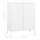 vidaXL fehér acél tárolószekrény 80 x 35 x 101,5 cm
