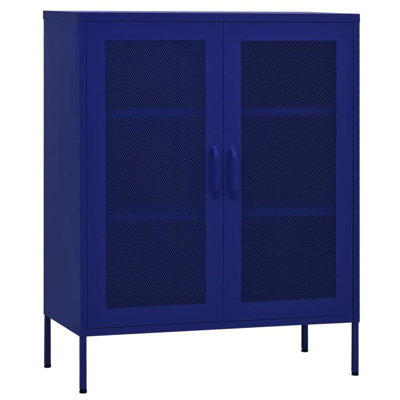 vidaXL tengerészkék acél tárolószekrény 80 x 35 x 101,5 cm