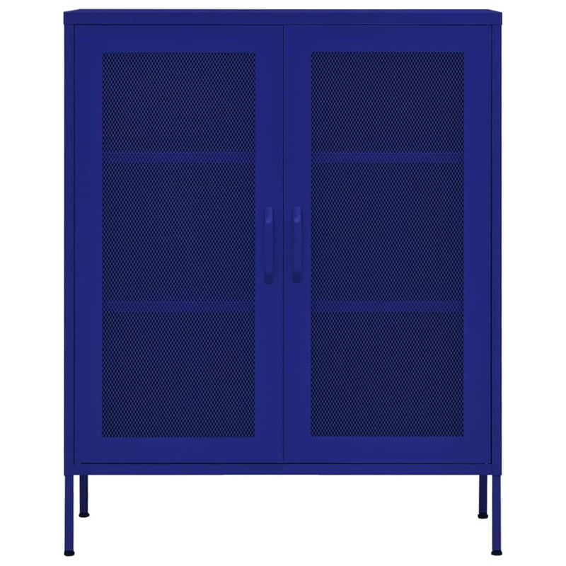 vidaXL tengerészkék acél tárolószekrény 80 x 35 x 101,5 cm
