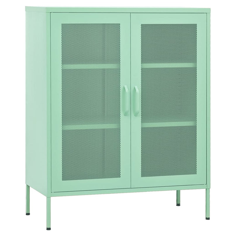 vidaXL mentazöld acél tárolószekrény 80 x 35 x 101,5 cm