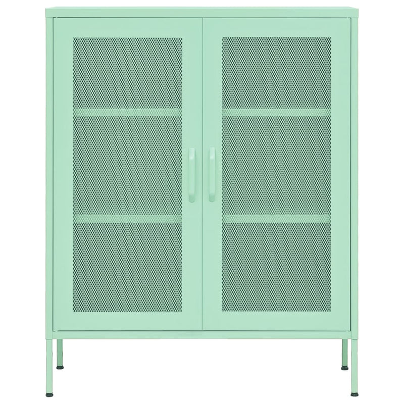 vidaXL mentazöld acél tárolószekrény 80 x 35 x 101,5 cm