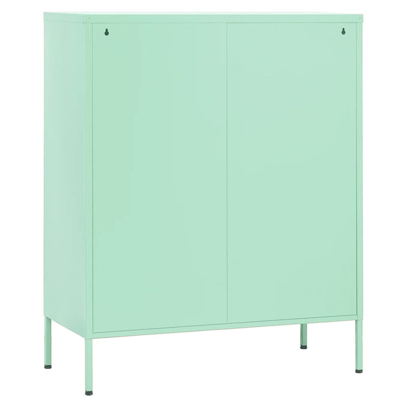 vidaXL mentazöld acél tárolószekrény 80 x 35 x 101,5 cm