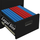 vidaXL fekete acél irattartó szekrény 46 x 62 x 102,5 cm