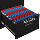 vidaXL fekete acél irattartó szekrény 46 x 62 x 102,5 cm