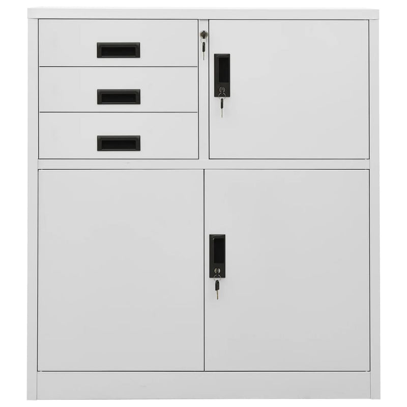 vidaXL világosszürke acél irodai szekrény 90 x 40 x 102 cm