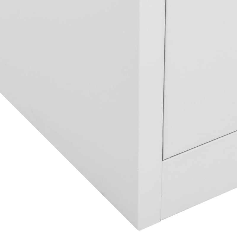vidaXL világosszürke acél irodai szekrény 90 x 40 x 102 cm