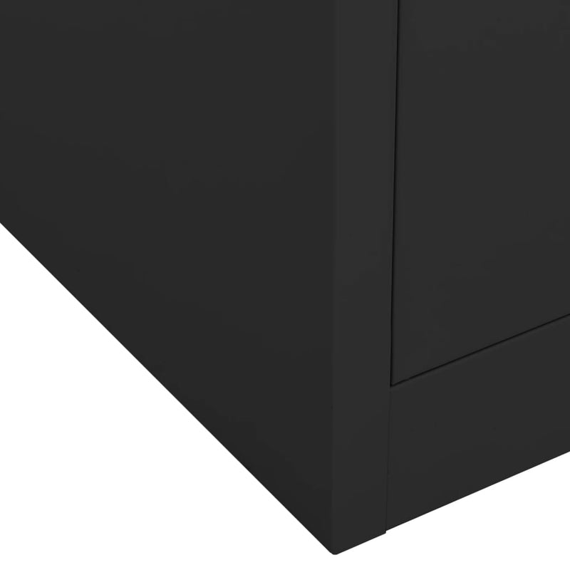 vidaXL antracitszürke acél irodai szekrény 90 x 40 x 102 cm